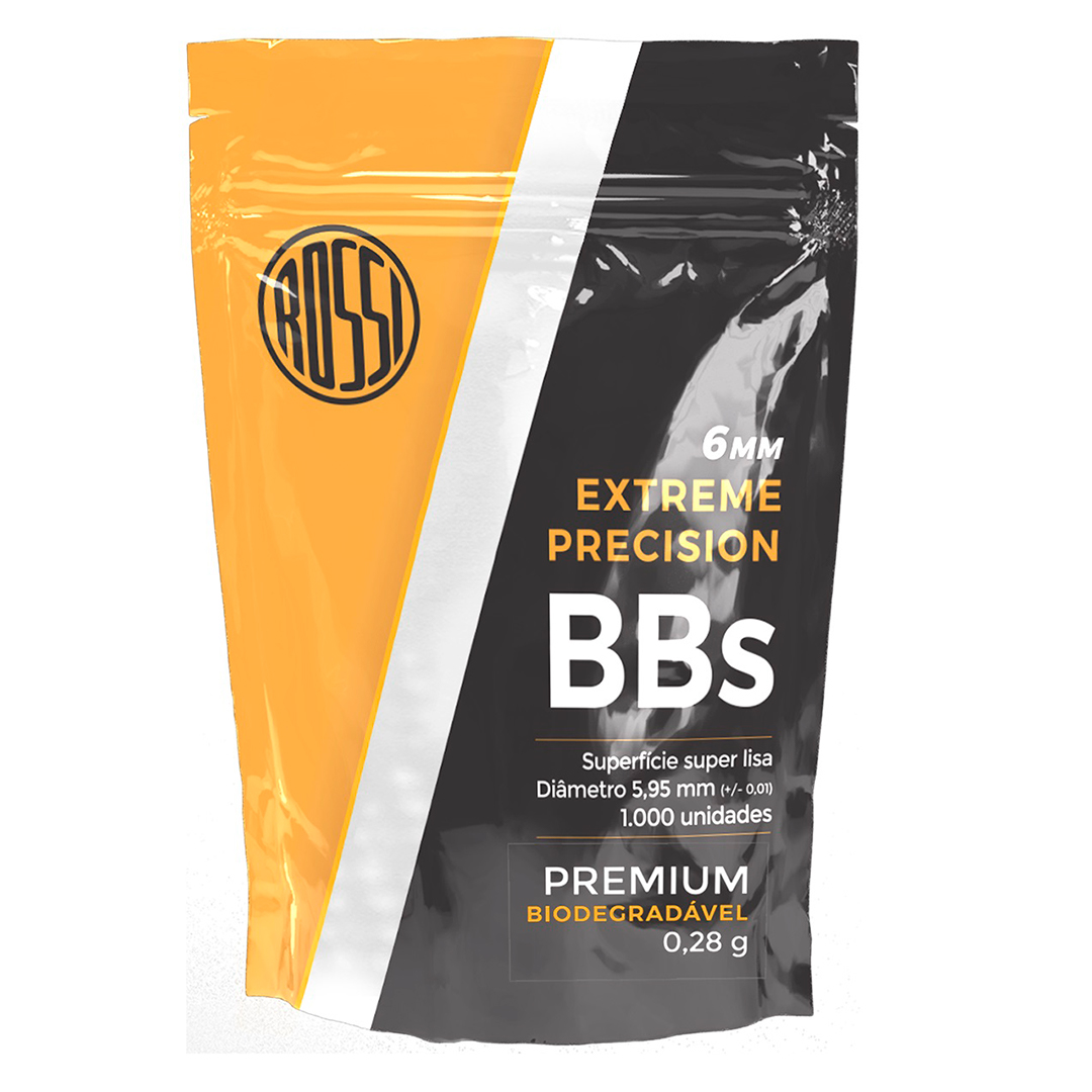 ESFERA PLASTICA ROSSI BBS 0,28G (SACO 1.000 UN) 6,0MM