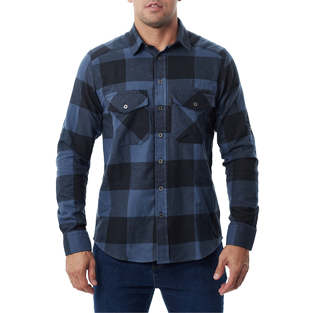 CAMISA INVICTUS LUMBERJACK FLANELA GRID AZUL G